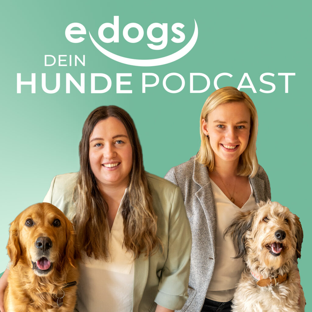 Titelbild des edogs Hunde Podcast: Marie und Michelle mit eime Golden Retriever und eineme Pudel