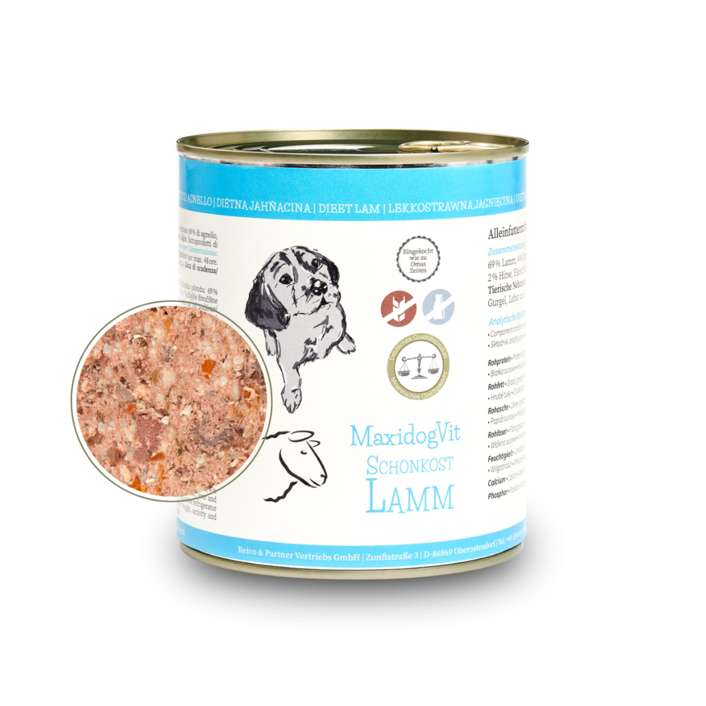 Trockenfutter oder Nassfutter für Hunde - MaxiDogVit Schonkost Lamm Nassfutter Reico HunDefutter 1024x1024